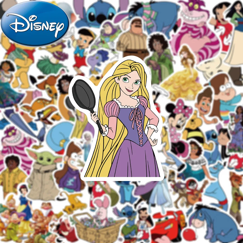 10/30/50/100 Uds Disney dibujos animados mezcla pegatinas de Anime monopatín DIY teléfono equipaje cuaderno lindo Graffiti pegatina calcomanías impermeables