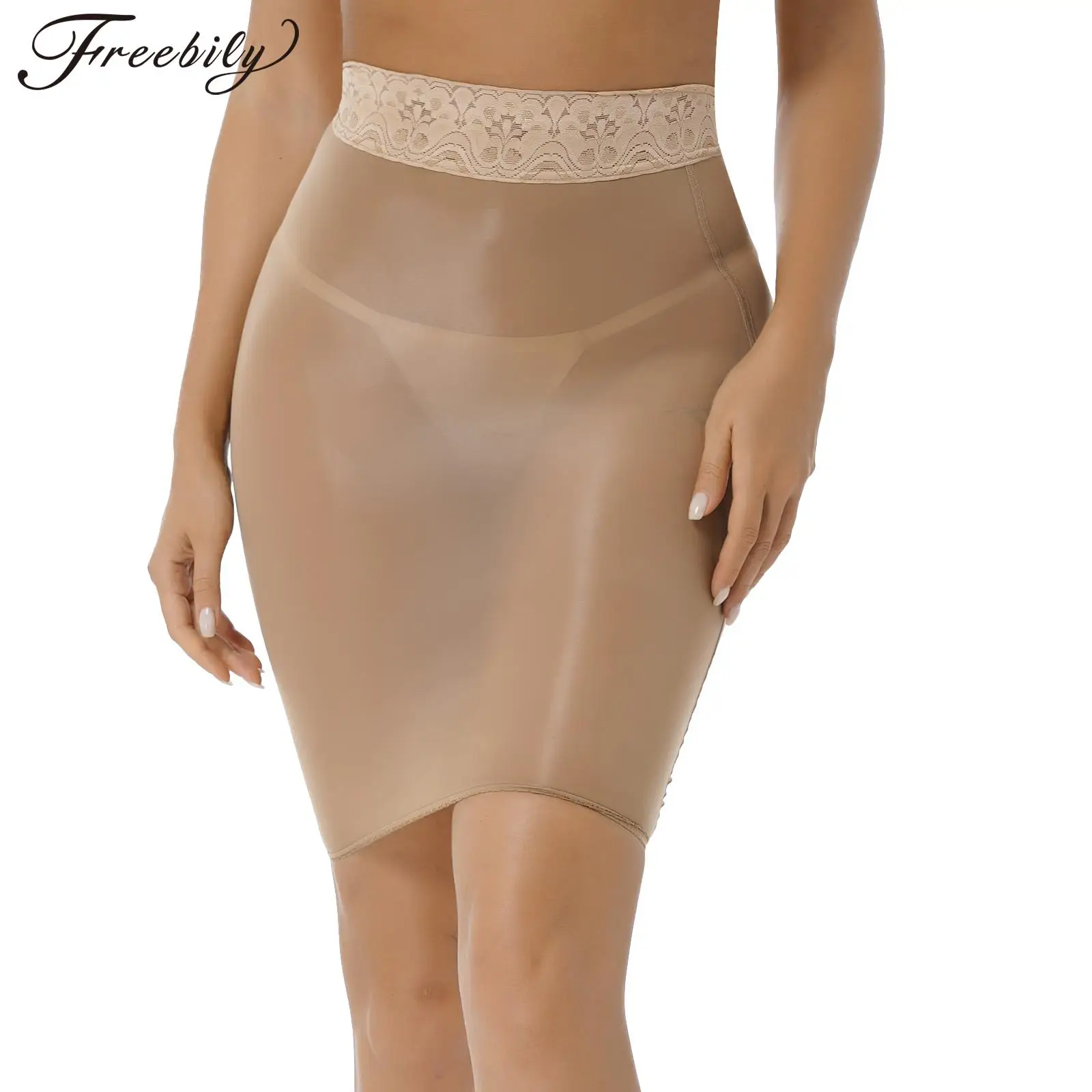 

Women Sexy See-through Bodycon Skirts Super-short Babydolls Chemises Lingerie Lace High Waist Stretchy Miniskirt Nightwear