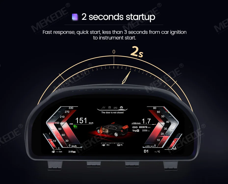 Mekede LCD-Dashboard Digitales Kombiinstrument für BMW 5/6/7er Serie X3/X4/X5/X6 F01 F07 F10 F15 F16 F25 F26 Tachometer Virtuelles Cockpit – Detail 12