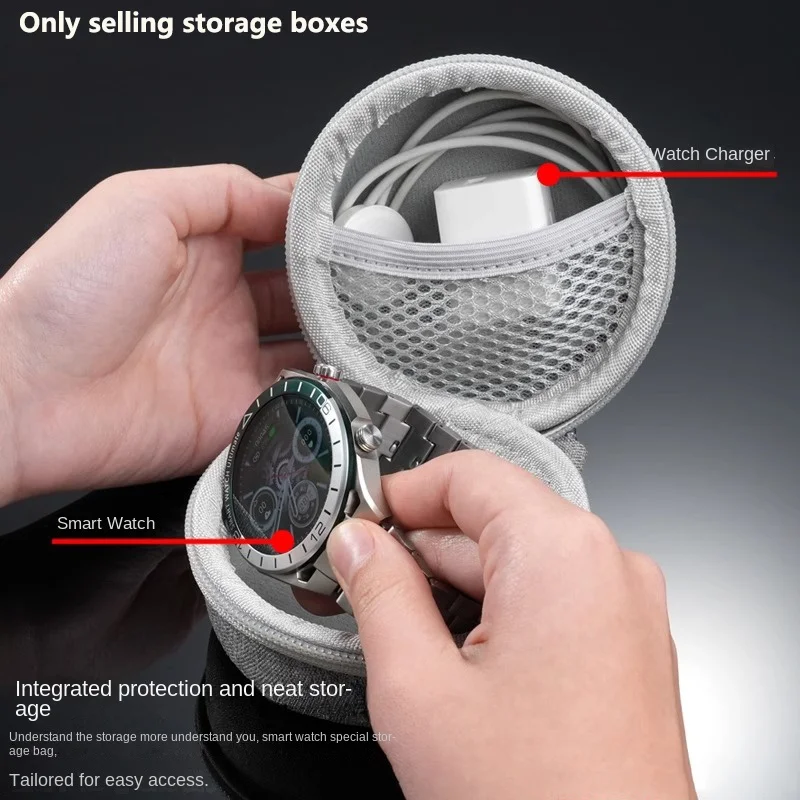 Strumento di archiviazione da viaggio per Huawei WATCH Ultimate, smartwatch master straordinario, cavo dati orologio, scatola di immagazzinaggio caricabatterie