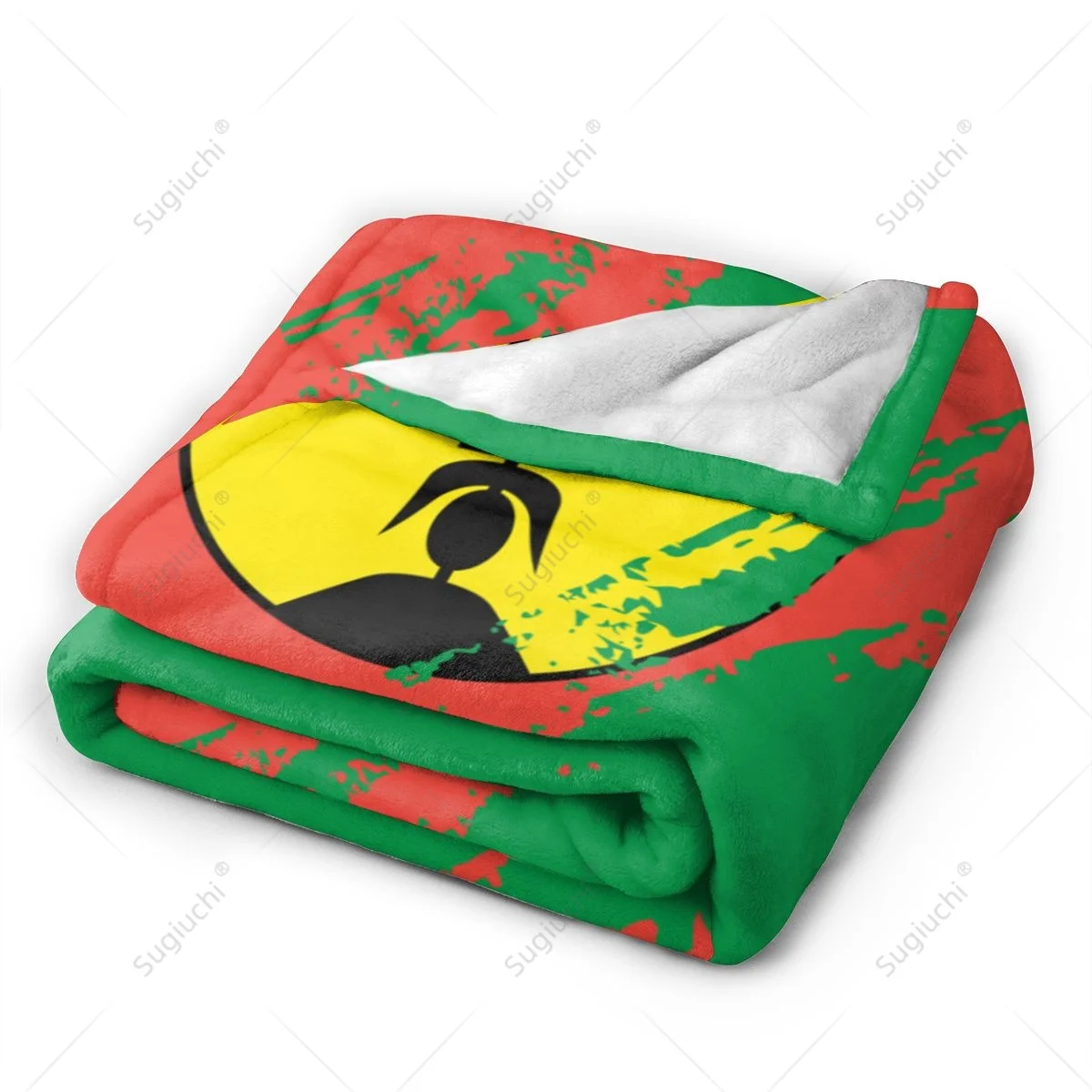 Blanket New Caledonia Flag Color Flannel Multifunction Camping Sofa Cover Keep Warm