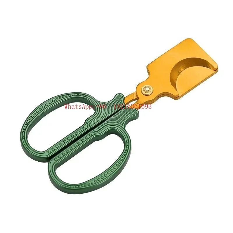 Limited Offer JIFENG Monsoon Phantom Series Cigar Scissors Flat Mouth Large Ring Diameter Smoke Scissors Portable Hand-held Cig