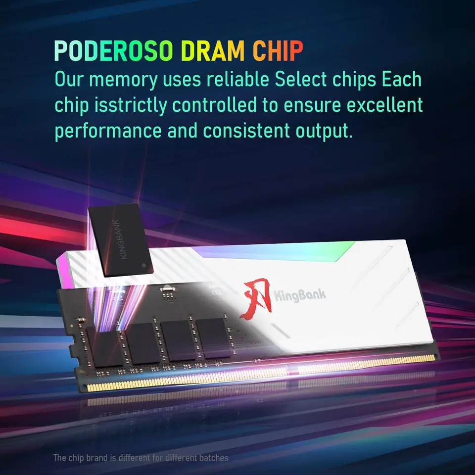 Kingbank DDR5 RAM 48GB 8000MHz White RGB