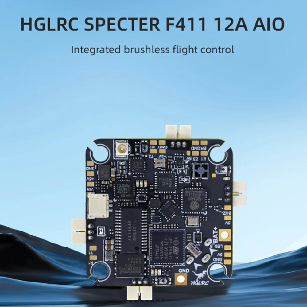 

Интегрированный бесщеточный чип управления полетом HGLRC SPECTER F411 12A AIO, передача для FPV-дрона, аксессуары «сделай сам»