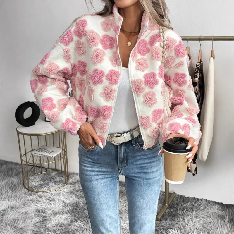 

New Autumn And Winter Velvet Jacket For Women Short Zipper Elegant Commuting Casual And Versatile Coat For Women