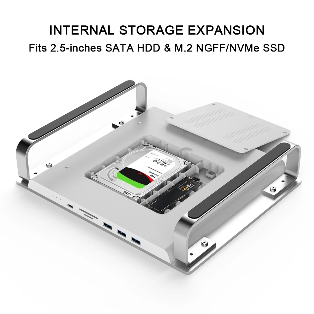 Colori MC35 laptop stand for Mac mini hdd enclosure M.2 slot NGFF NVME with 10Gbps data