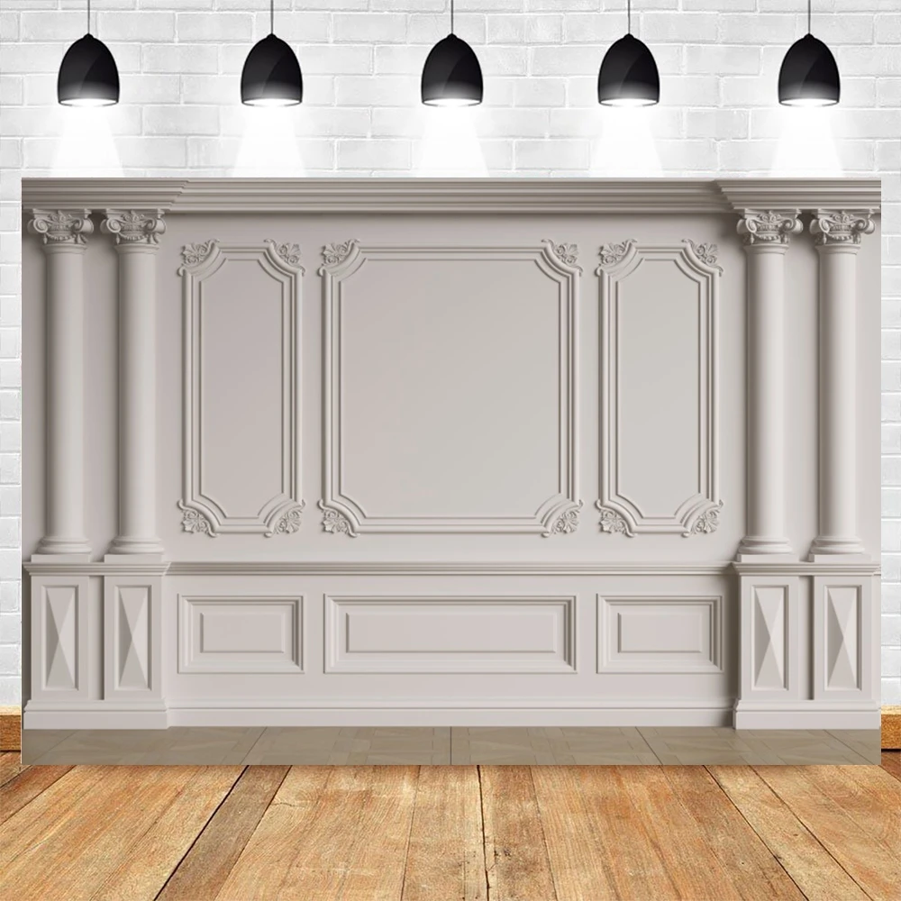 Retro Europe Wall Photography Backdrops White Black Home Decor Wedding Party Kids Adults Portrait Background Photo Studio Props