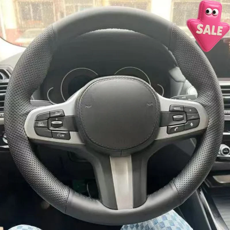 

Custom Hand-stitched Black Microfiber Leather Steering Wheel Cover For BMW M Sport G30 G31 G32 G20 G21 G14 G15 G16 X3 G01 X4 G02