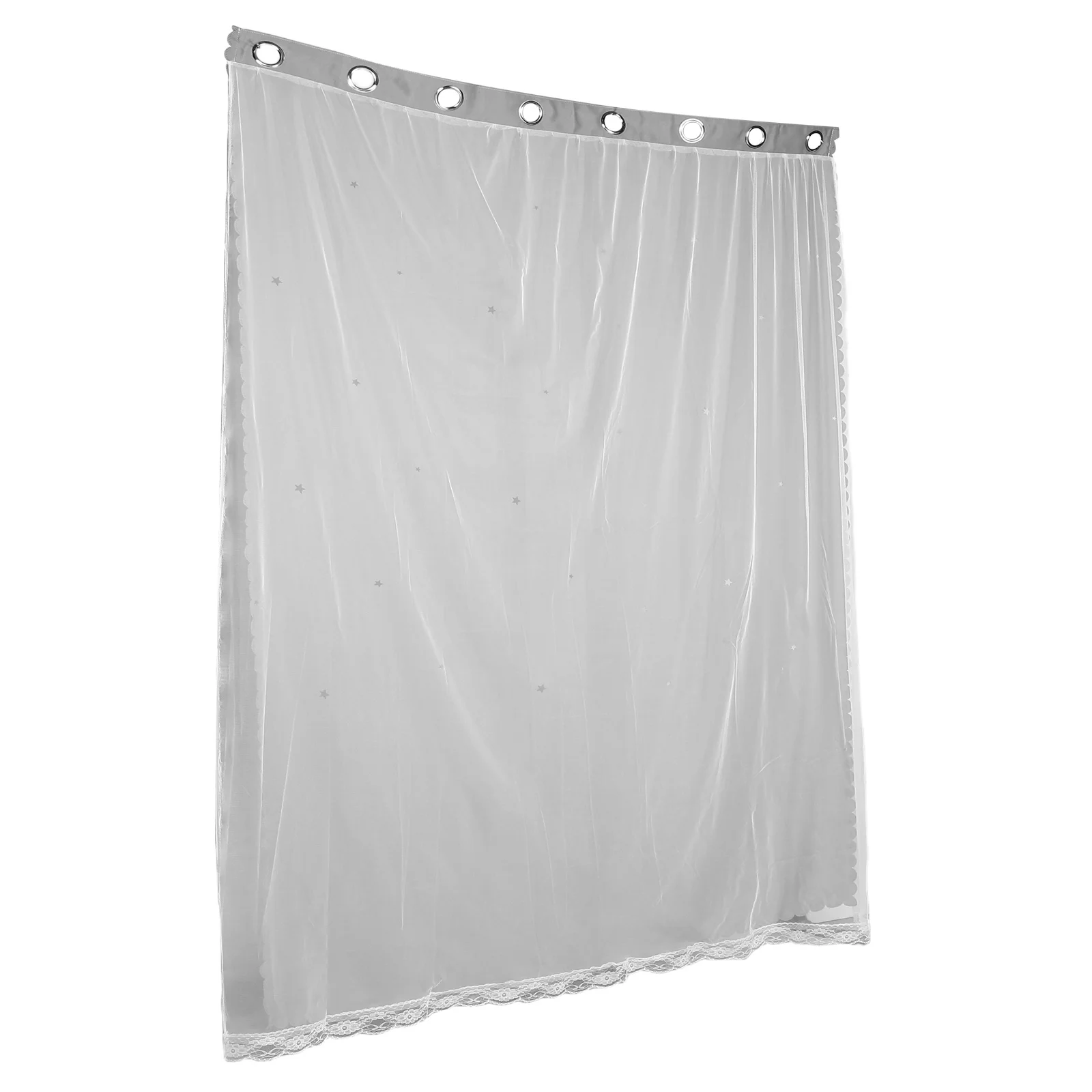 

Out Blackout Curtains Double Layer Room Darkening Window Curtain for Bedroom Eyelet Grommet Home Use Curtains Grey