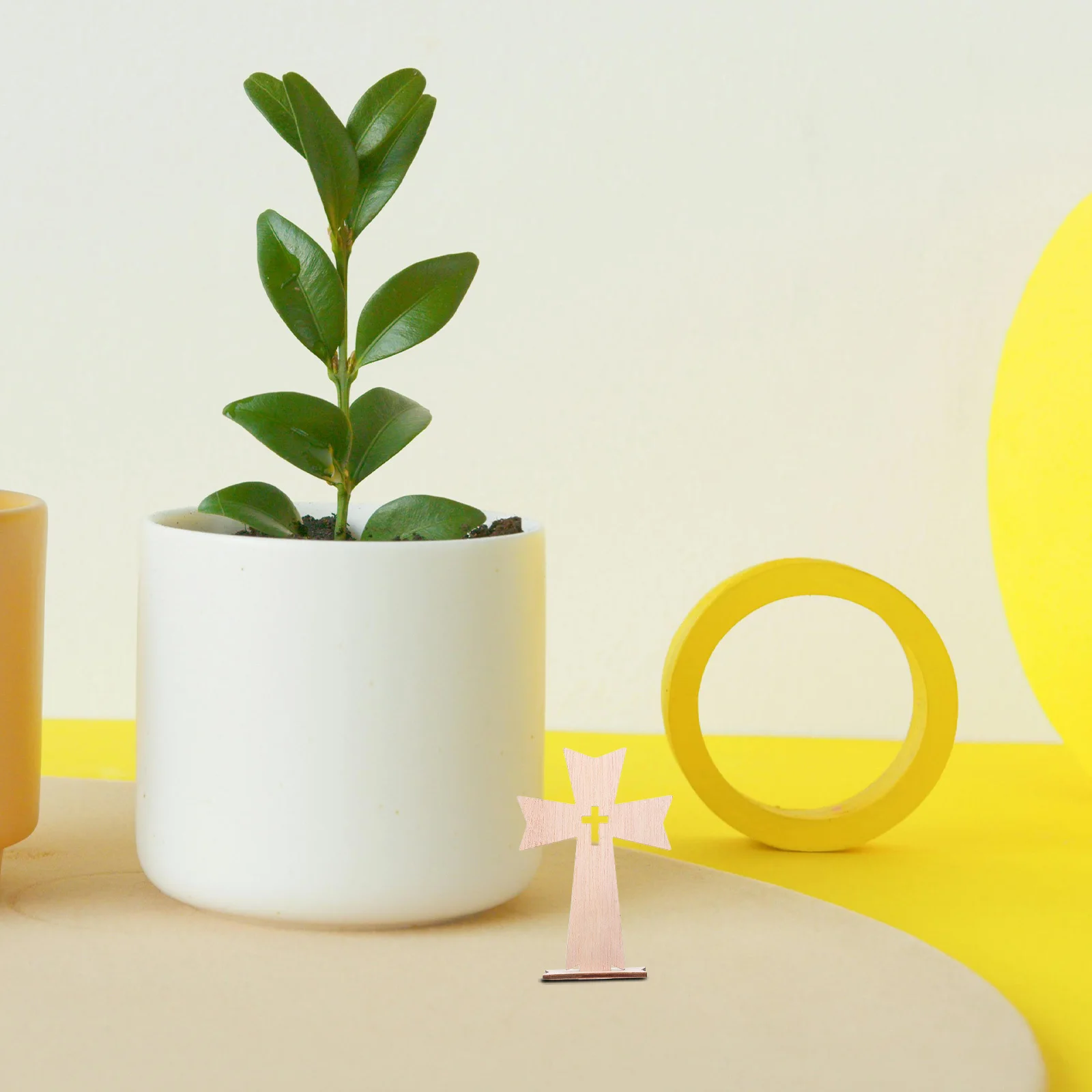 

10Pcs Wooden Cross Ornaments Standing Wood Cross Decorations for Church Home Tabletop Crafts Religious Decor Wood Crafts