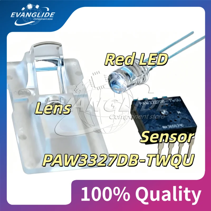 1 SET PAW3327DB-TWQU WITH LENS+LED  Repair Razer Viper Gaming Mouse For Logitech Mouse Photoelectric sensor, mouse sensor