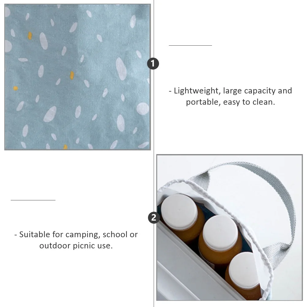 

Portable Bag Insulated Lunch Storage Pouch Large Capacity Heat Preservation Tote Bag Picnic Outdoor Use