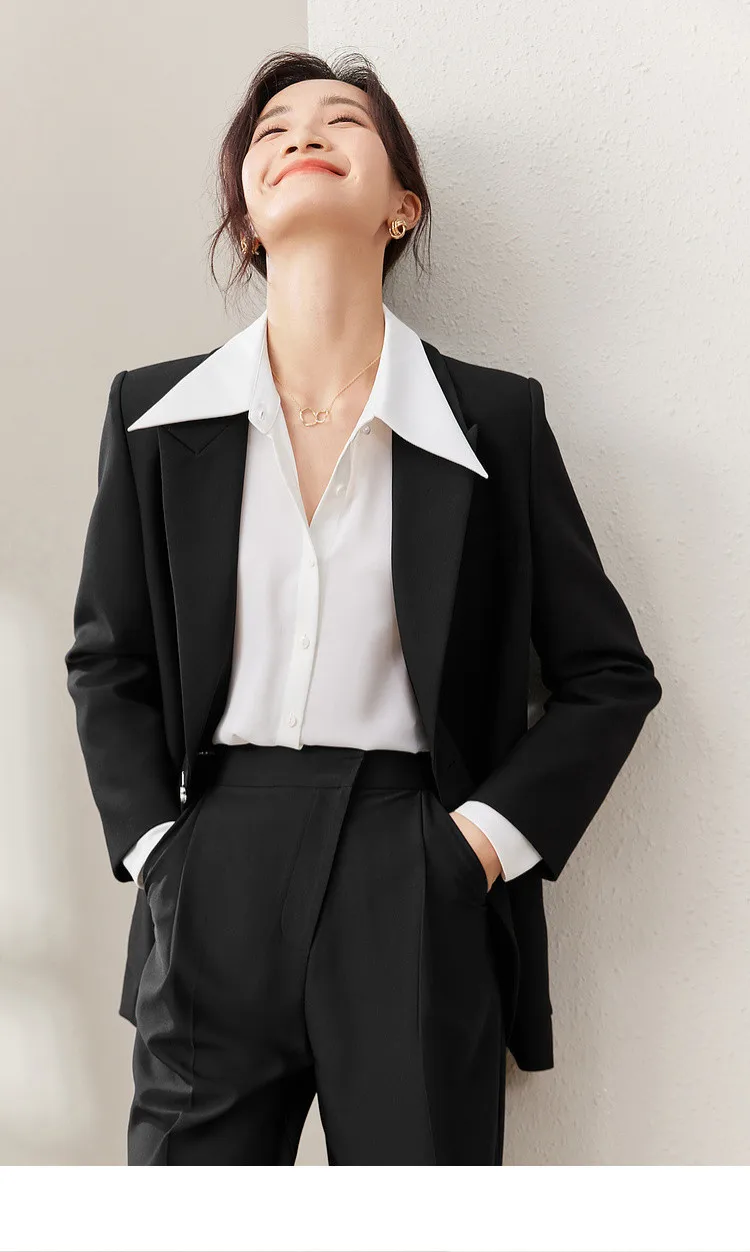 SENTUBILA Maßgeschneiderter Blazer für Damen 2026 Frühling Herbst Modetrend Elegante Anzugjacke für die Arbeit Damenbekleidung 153XC3230 – Detail 21