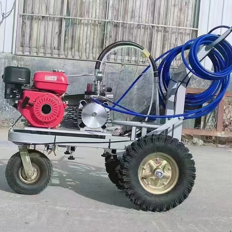 Two Component Line Striper Cold Paint Road Marking Machine with Airless Spray Pump for High Durability Traffic Marking