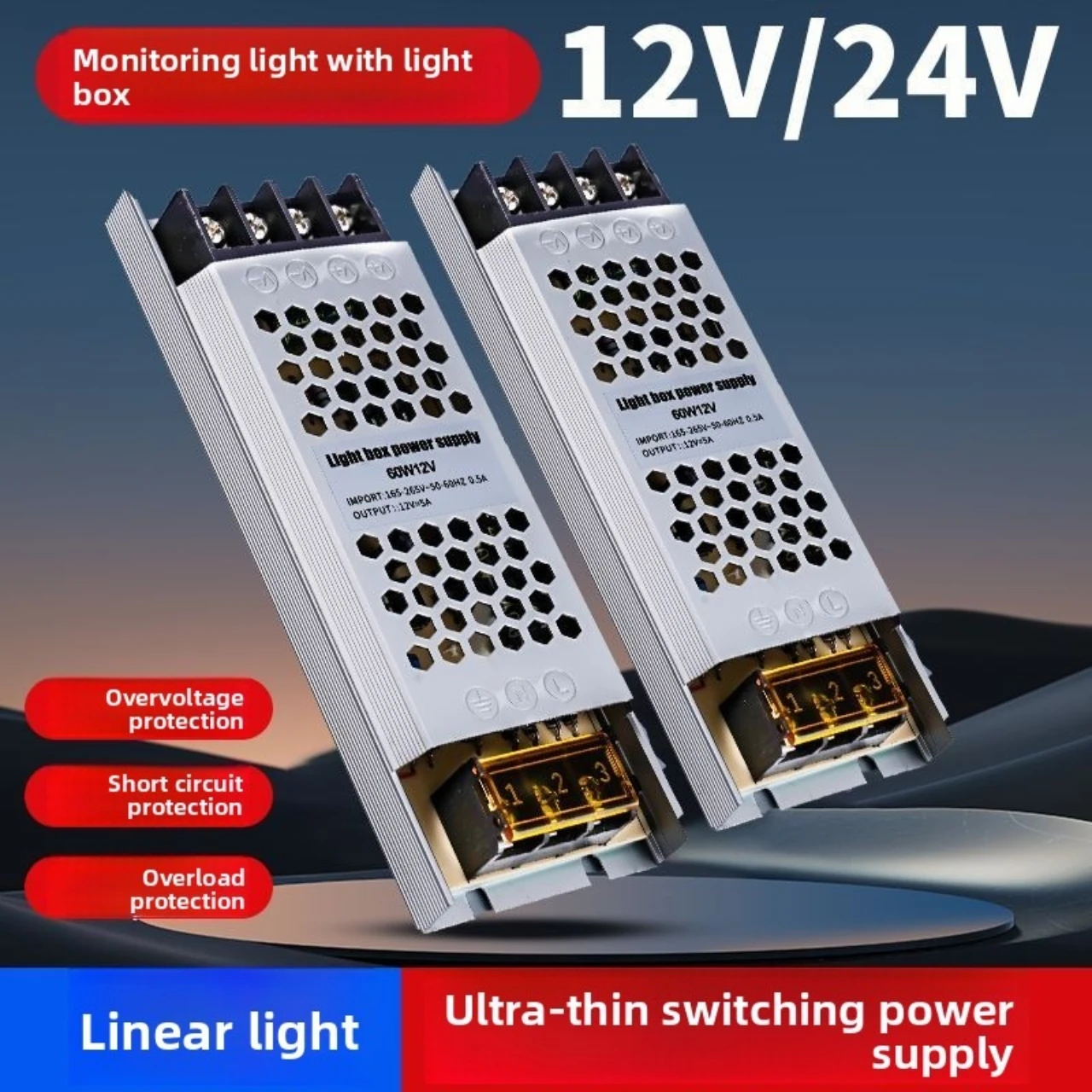 

DC 12V 24V Switching Power Supply AC110-250V Mute Lighting Transformers 60W 100W 200W 300W 400W LED Light Driver Power Adapter