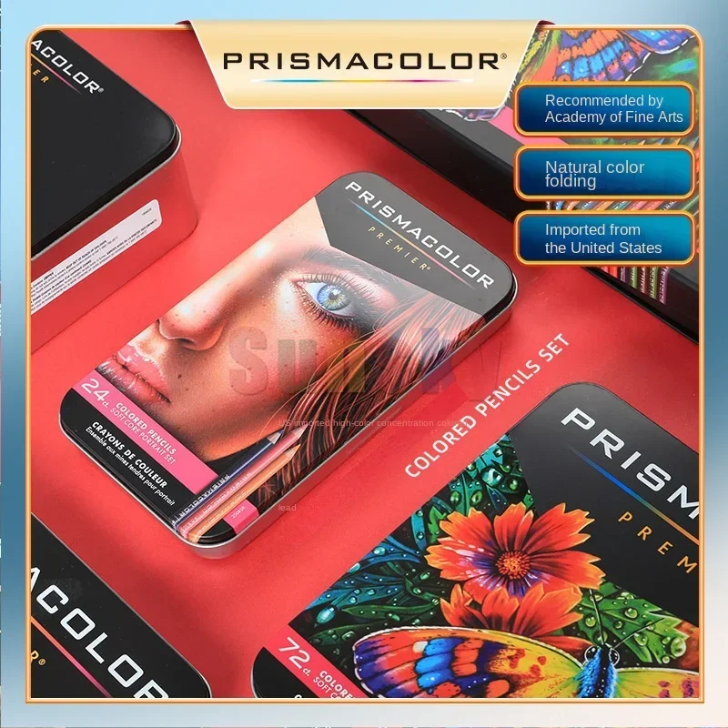 New artist Sanford PRISMACOLOR premier Oil Colored Pencil 24/36/48/72/132/150 Colors lightfast USA Colored Pencil soft big cores