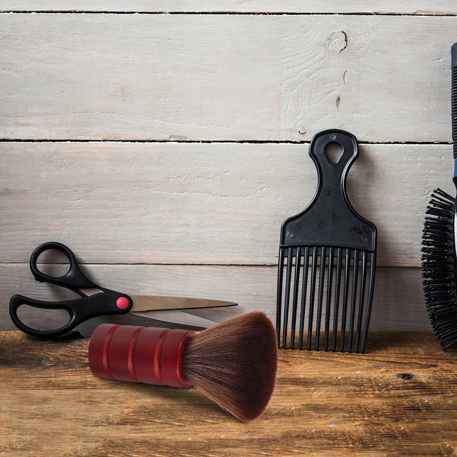 

Professional Neck Duster Brush Ergonomic Wooden Handle Soft Bristles Hair Cutting Cleaning Tool Broken Hair Removal Ideal Barber