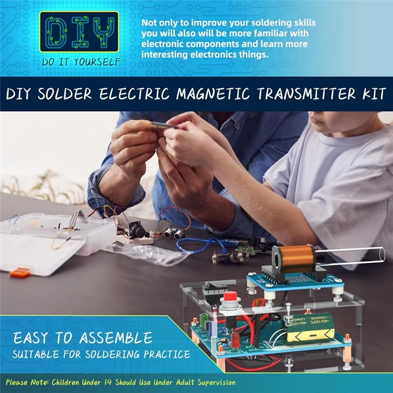 전기 자기 송신기 키트 학습 교육을위한 DIY 전기 자기 송신기 키트 가족을위한 이상적인 선물