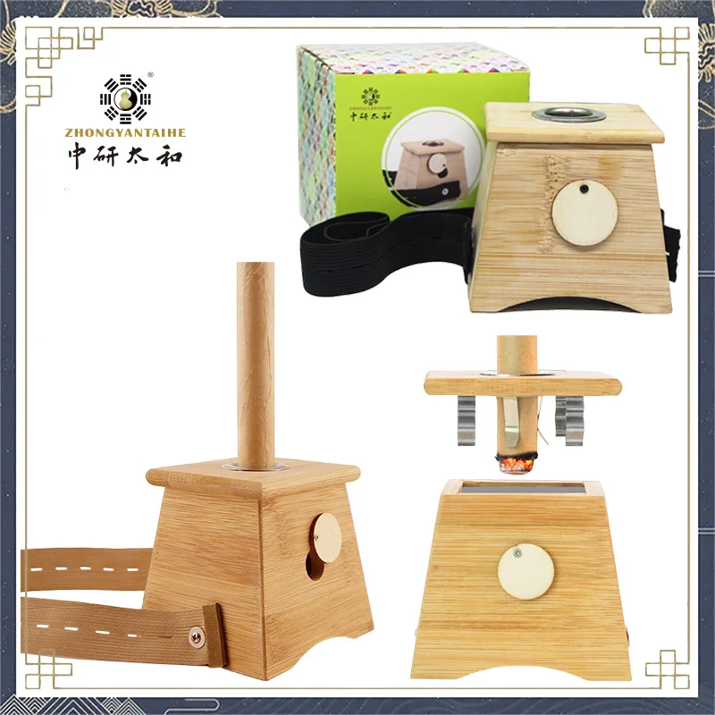 

ZHONGYAN TAIHE Eco Bamboo Moxa Device, Adjustable 1-6 Holes for TCM Moxibustion Treatment