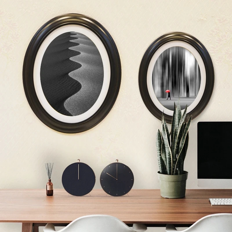 7 Inch 10 Inch Single Photo Frame Living Room Dining Room Oval Photo Frame Simple Modern Decorative Wall Hanging Photo Frame