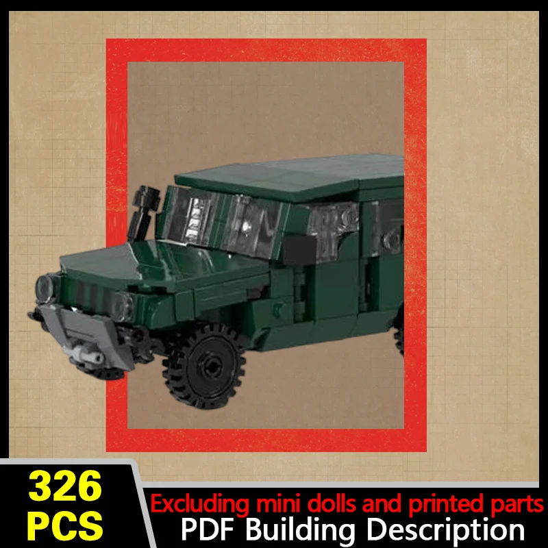 BJ2022 Off-Road Vehicle Model MOC Building Bricks War Equipment Modular Technology Gifts Holiday Assemble Children Toys Suit