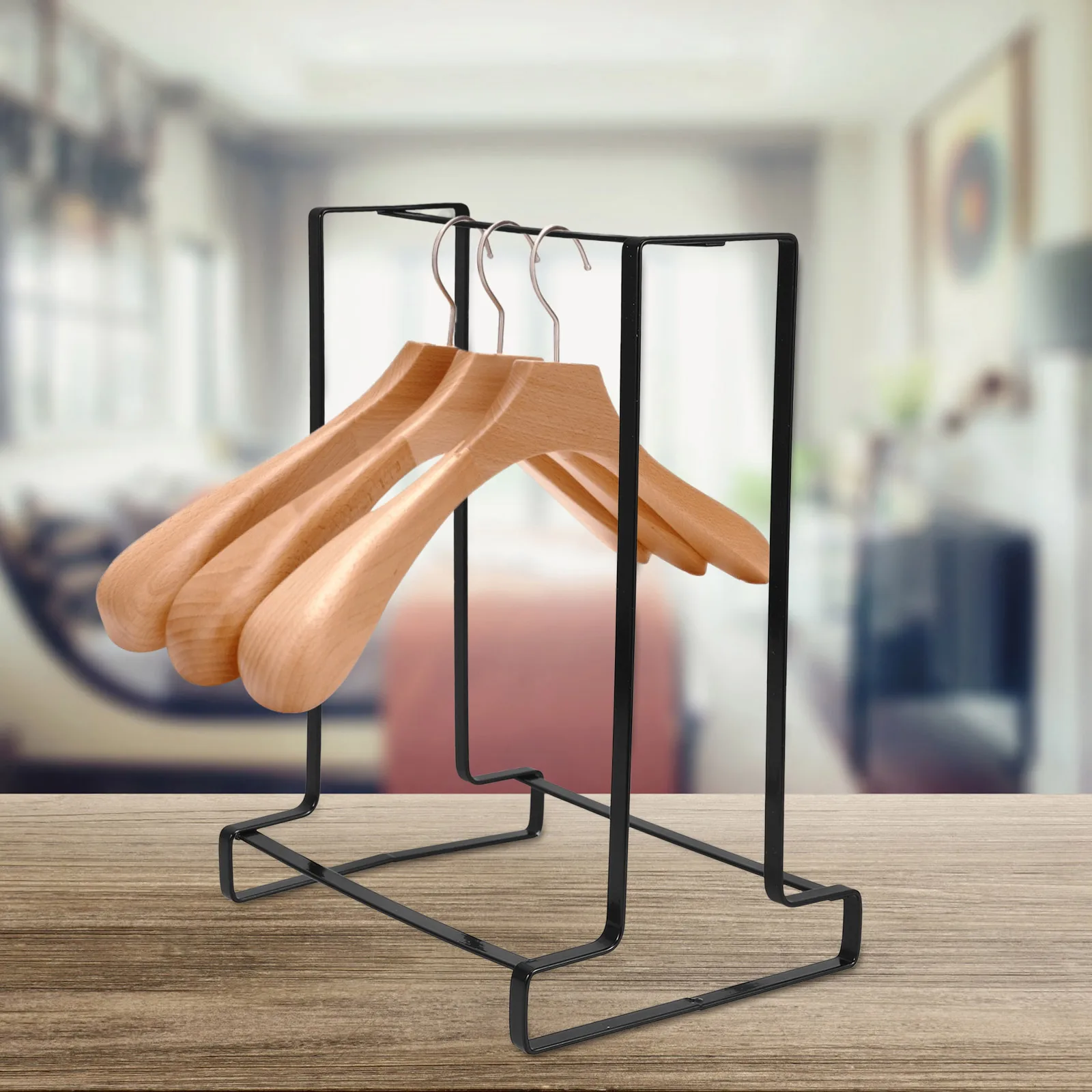

Stainless Steel Clothes Hanger Rack Black Space Saving Large Capacity Closet Organizer Hanger Holder Stand Indoor Balcony Metal