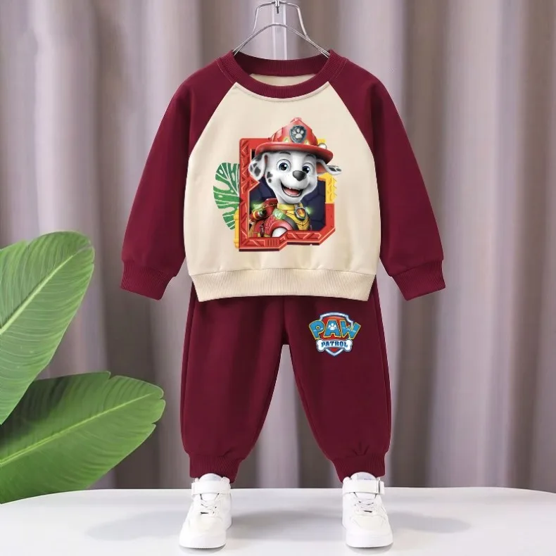 2026 Herbst Neuer Stil Kinder Paw Patrol Bedruckte Lässige Kapuzenpullover und Lange Hosen Zweiteilige Sets Jungen Trainingsanzüge Sweatshirt-Set – Detail 5