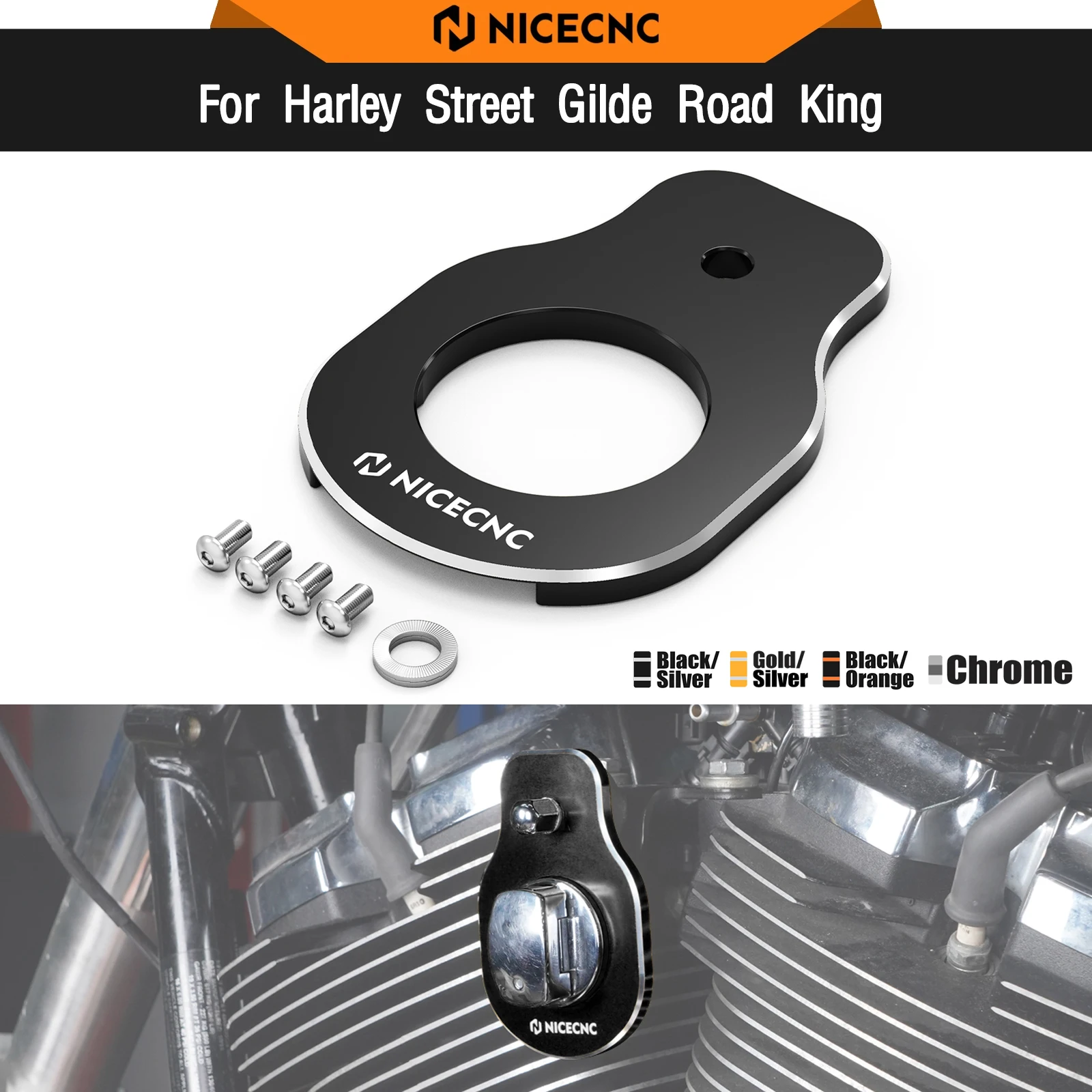 

For Harley Street Glide FLHX 2006-2023 Ignition Switch Bracket Road King Police FLHP Special FLHRXS Classic FLHRC Electra Glide