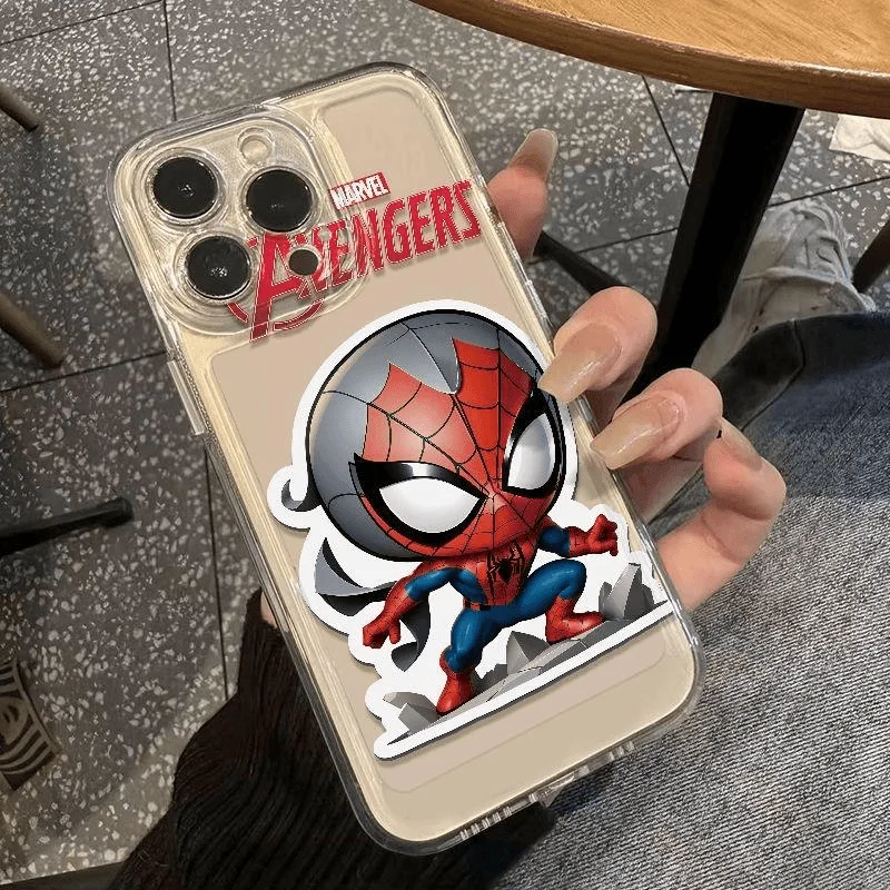 Grey Cloak Spider Man Phone Case For iPhone 16 15 14 13 12 11 Pro Max XR XS MAX 7 8 PLUS MINI Y2K Shockproof Bumper Cover