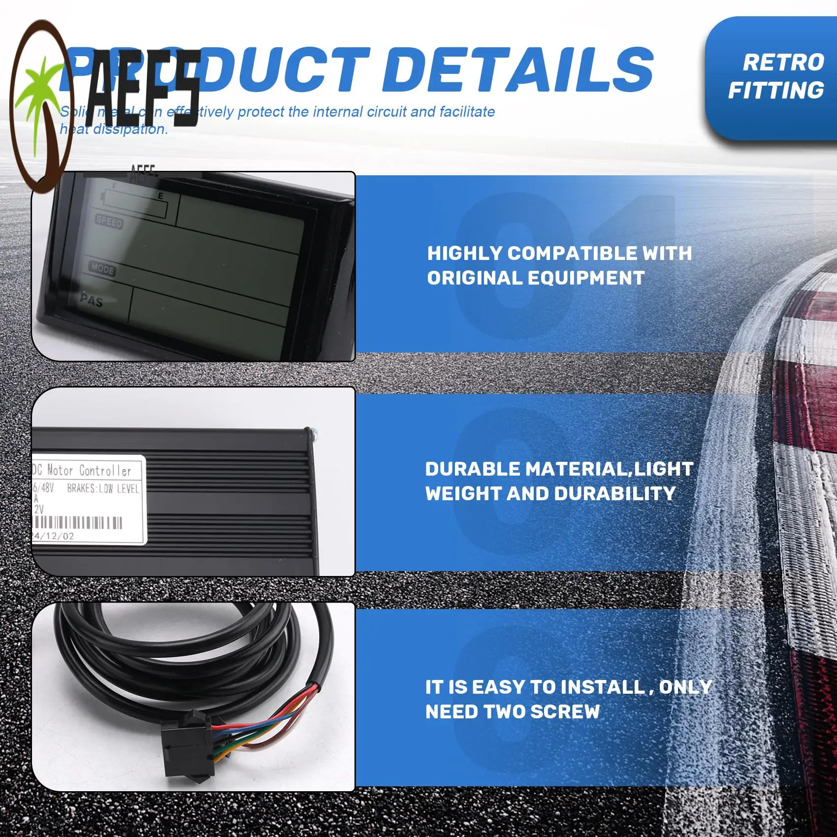 

AEF5-36V 48V 750W 1000W трехрежимный 12 трубок бесщеточный 30A контроллер дроссельной заслонки тормозной комплект со светодиодным дисплеем SW900 аксессуар для электронного велосипеда