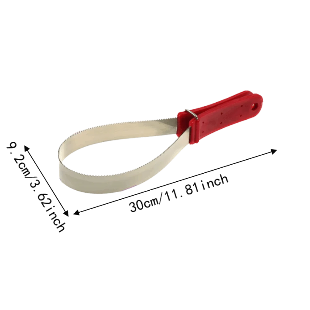 Steel Blade Shedder Scraper Tool Red Plastic Handle 30 cm × 9.2 cm Dimension Scratching Accessory Single Blade Design