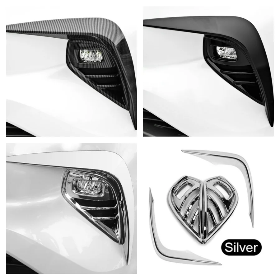 Dla Toyota Highlander XU70 Kluger 2020 2021 2022 ABS plastikowe przednie światło przeciwmgłowe samochodu Fram pokrywa wykończenia naklejki stylizacja akcesoria