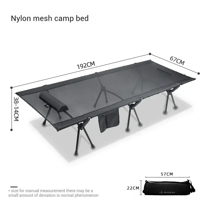 Defthike Outdoor Camping Folding Tactical Bed Single Folding Ultra Light Off the Ground Portable Lightweight Camping Bed