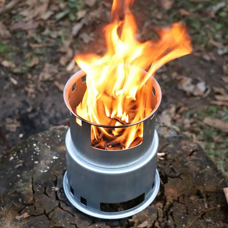 

Outdoor Camping Stove Stainless Steel Stove Charcoal Burner For Backpacking Outdoor Equipment Kitchen Cookware For Camping