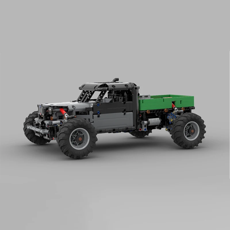1437 PCS Hot Selling MOC Grey Off-Road Truck Model Modular DIY Building Blocks Kids Assembly Display Toys Festival Surprise Gift