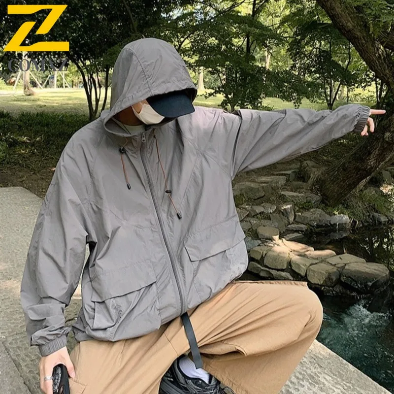 سترة بغطاء للرأس للحماية من أشعة الشمس UPF50+ من Forest Style للجنسين معطف جلد من الحرير الجليدي الأصلي للرياضات الخارجية والملابس الواقية من الشمس #1