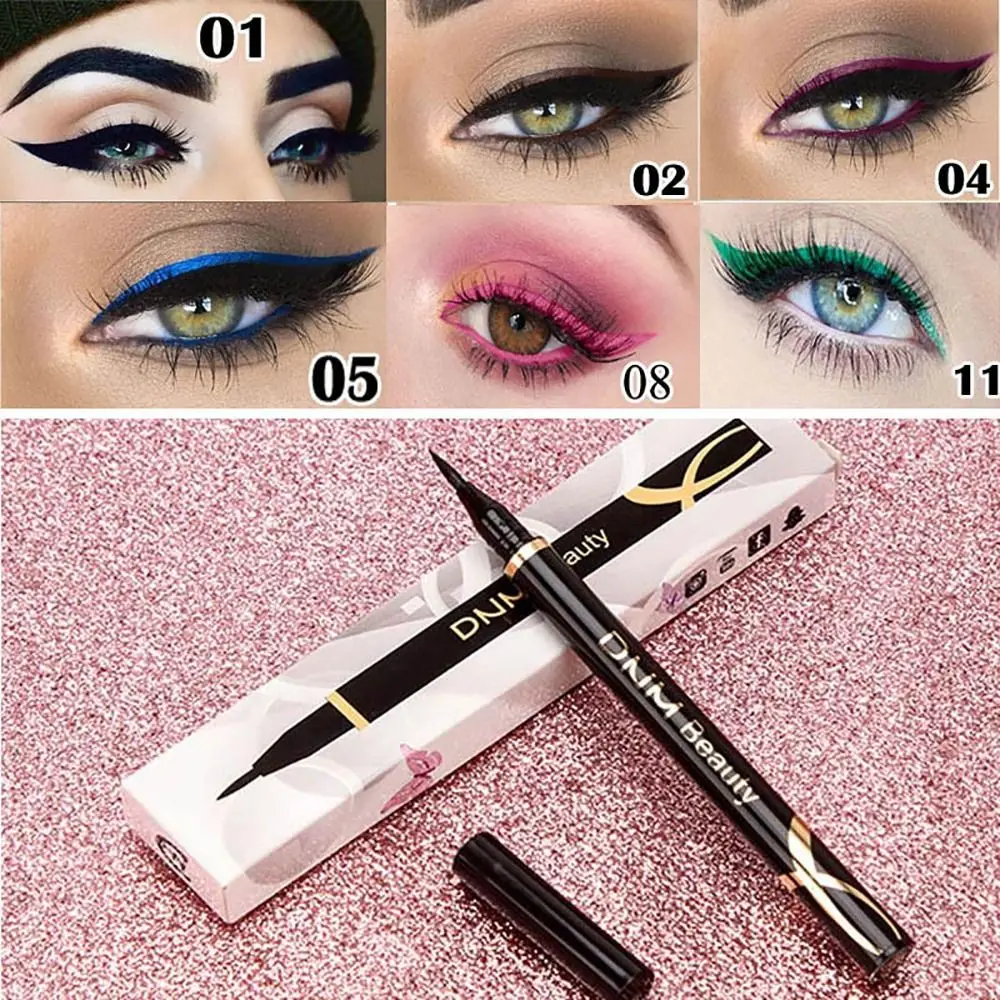 Eyeliner warna tahan lama, Makeup Mata Super halus berpigmen tinggi warna-warni untuk profesional