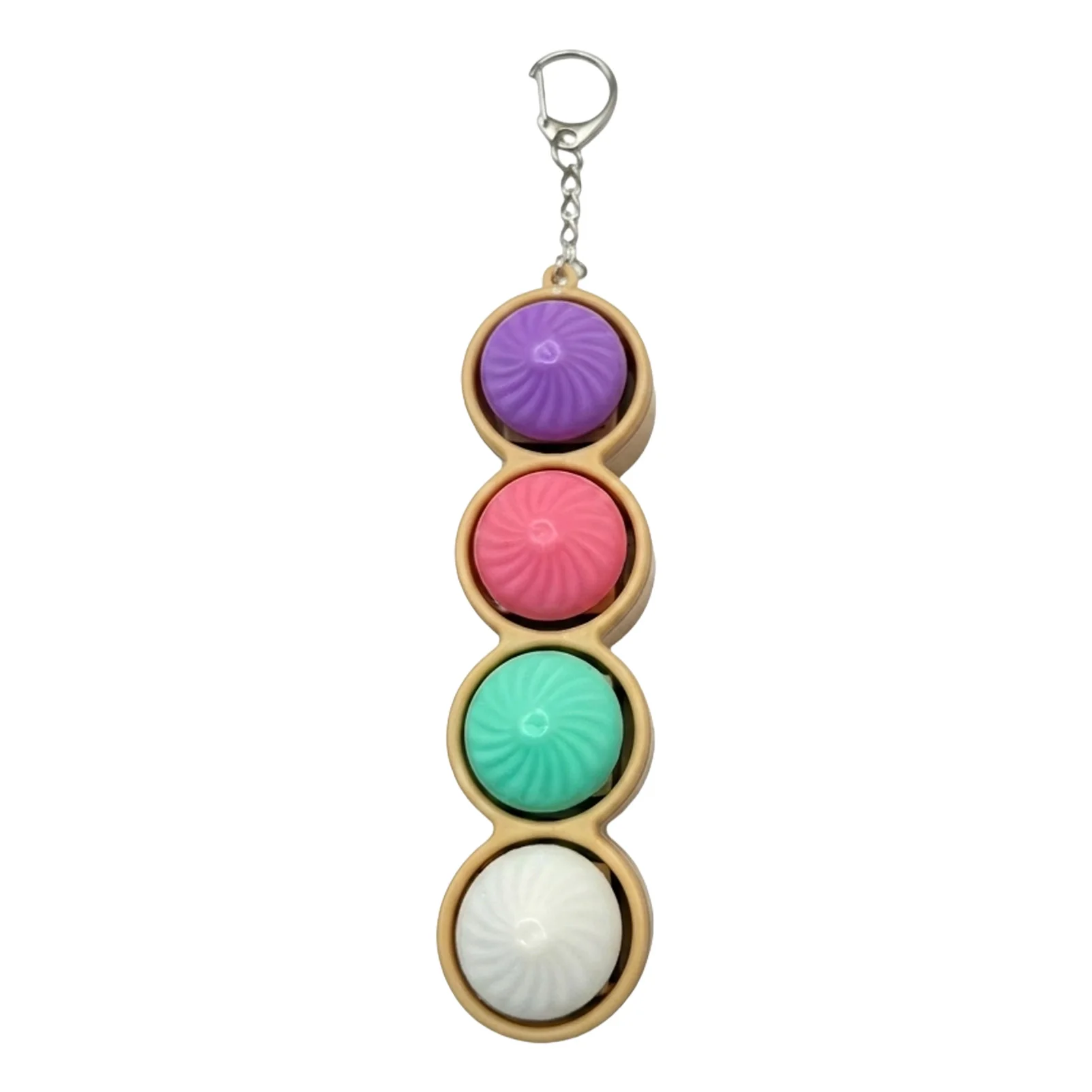 Soft Silicone Slow Rise Bun Toy for Office Students Commuting Backpack Keys Stress Relief Pendant Durable
