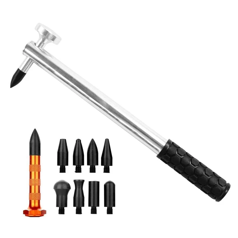 

10Pcs Dent Repair Tool Kits Paintless Dent Removal Tap Down Tools Dent Rubber Hammer Auto Body DIY Dent Fix Tools