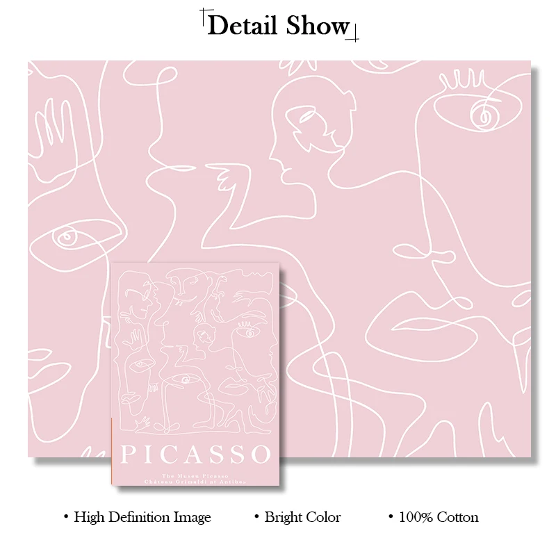 Abstract Pink Matisse Picasso Coral Wall Art Canvas Painting Nordic Bauhaus Posters and Print Wall Picture for Living Room Decor