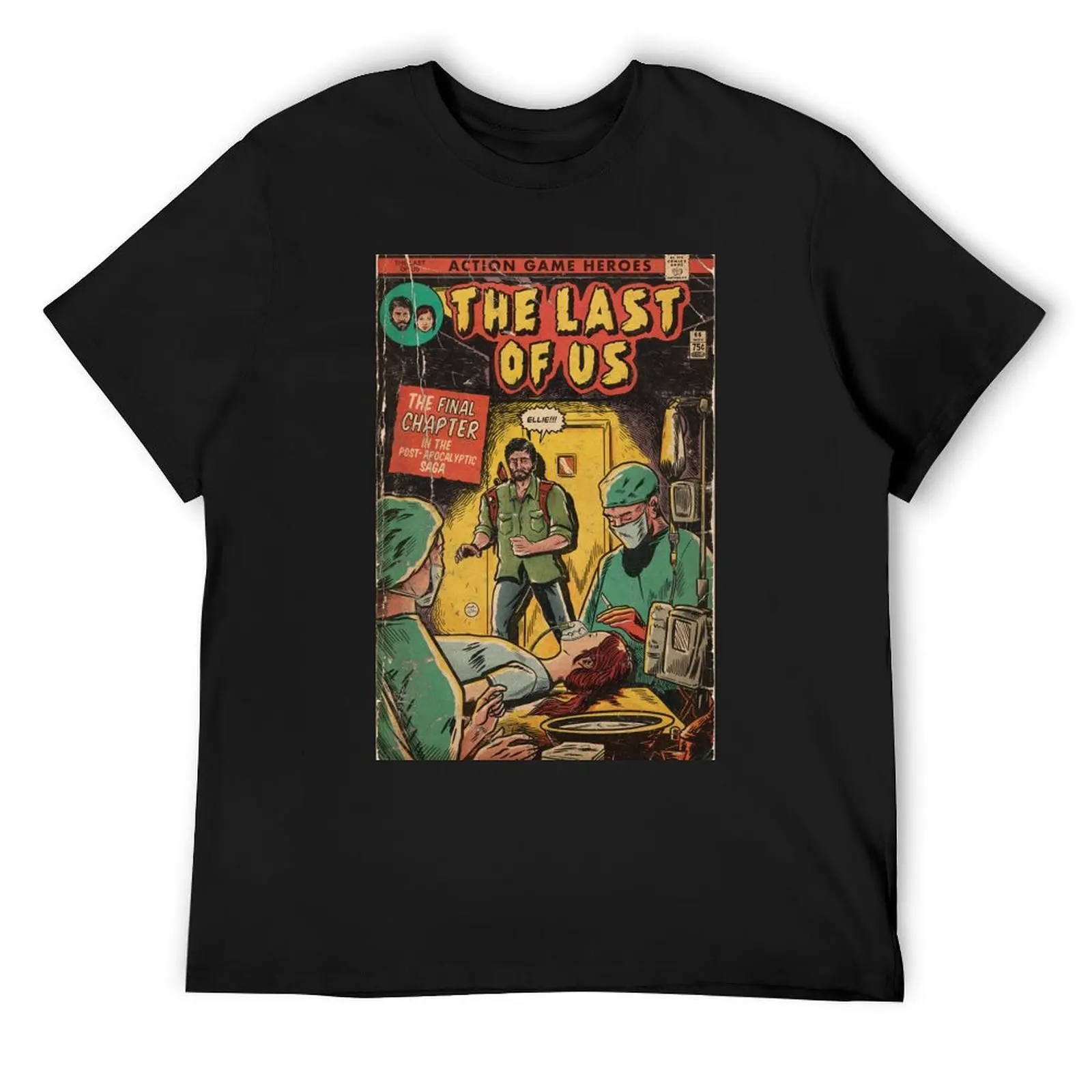 

The Last of Us - Ending comic cover fan art T-Shirt funny gifts plus sizes anime stuff t shirts for men graphic