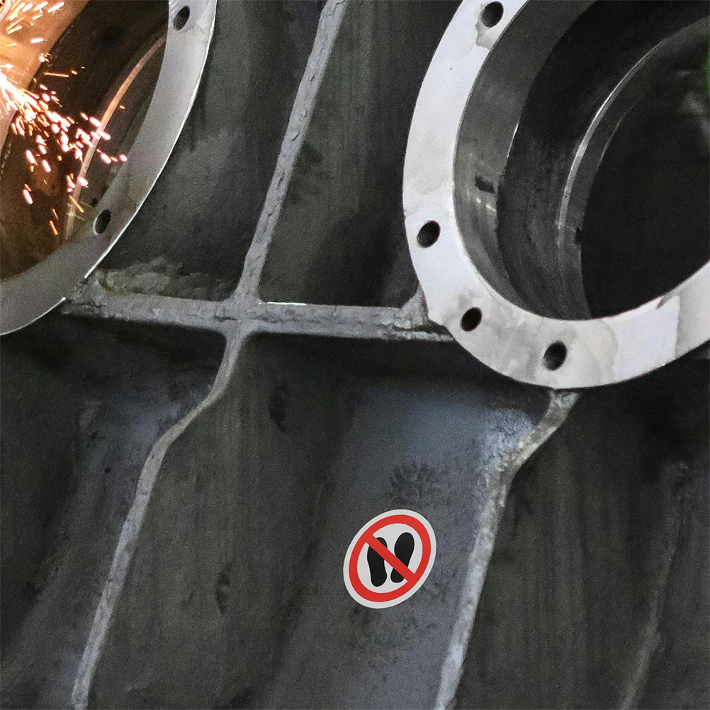 

20 Pcs Sign Stickers Factory No Stepping Warning Replacement Decals Paper Compact Do Not Adhesive