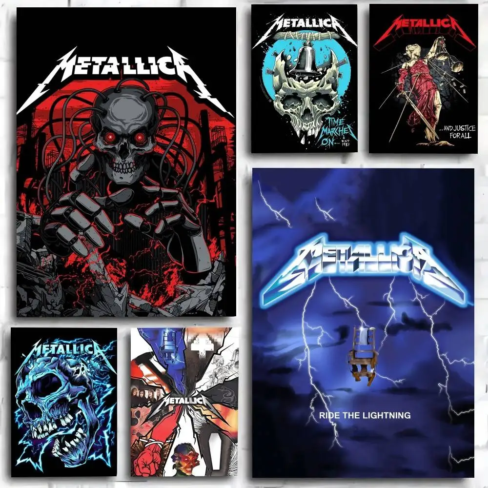 Affiche artistique de groupe de rock M-METALLICA, style Anime, décoration de maison, cadeau idéal, décoration de chambre parfaite