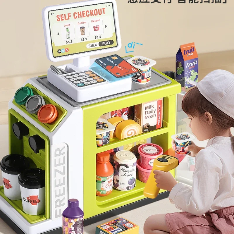 Children's supermarket cash register toy baby puzzle simulation home