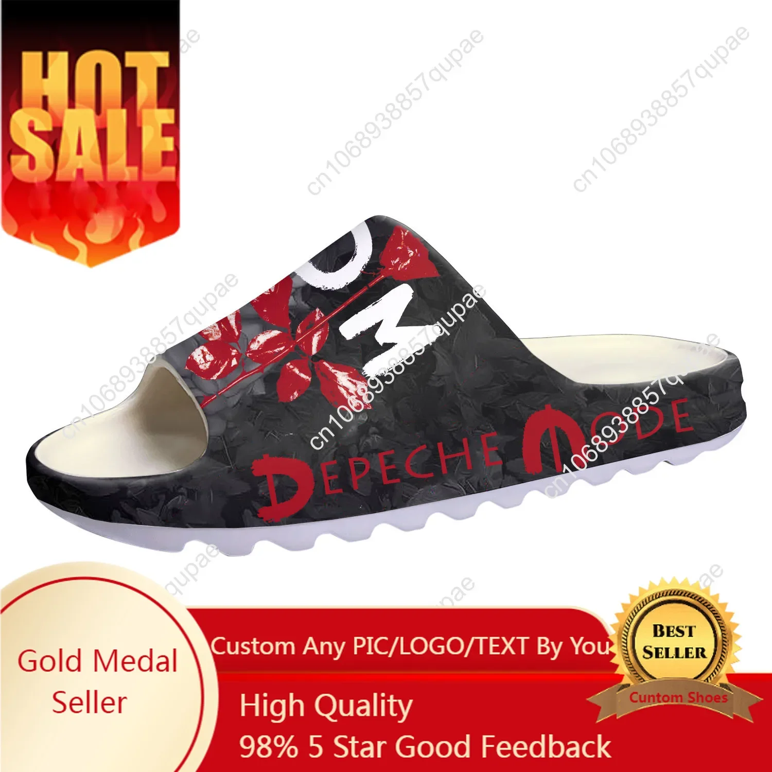 

Depeche Rock Band Mode Soft Sole Sllipers Violator Home Clogs Mens Womens Teenager Custom Sandals Water Shoes On Shit Step in