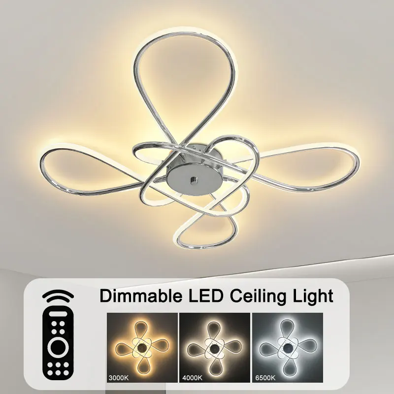 

Nordic LED Ceiling Lamps with Remote Control Tricolor Lights 3000-6000K Dimmable LED Ceiling Lighting Fixtures for Corridor