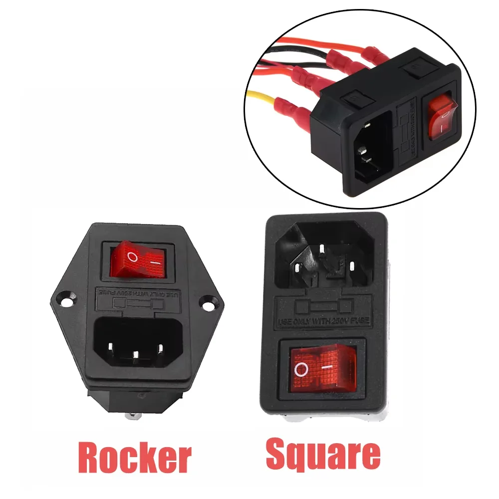 3D-Druckerteile 220V 110V 6a Netzteilschalter-Steckdose mit Sicherung für Wechselstrom steckdose Kabelstecker-Umschalter