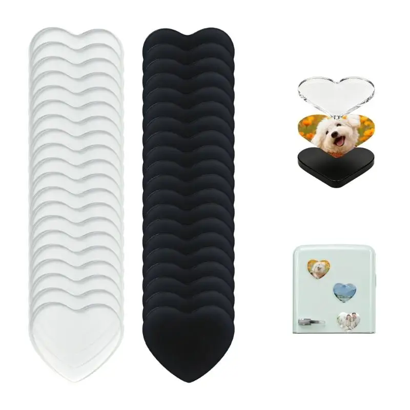 E8BD Diy Fridge Magnets Craft Set Decorative Refrigerator Magnets Ferrite Magnets for Turning Pictures and Paper Inserts Into