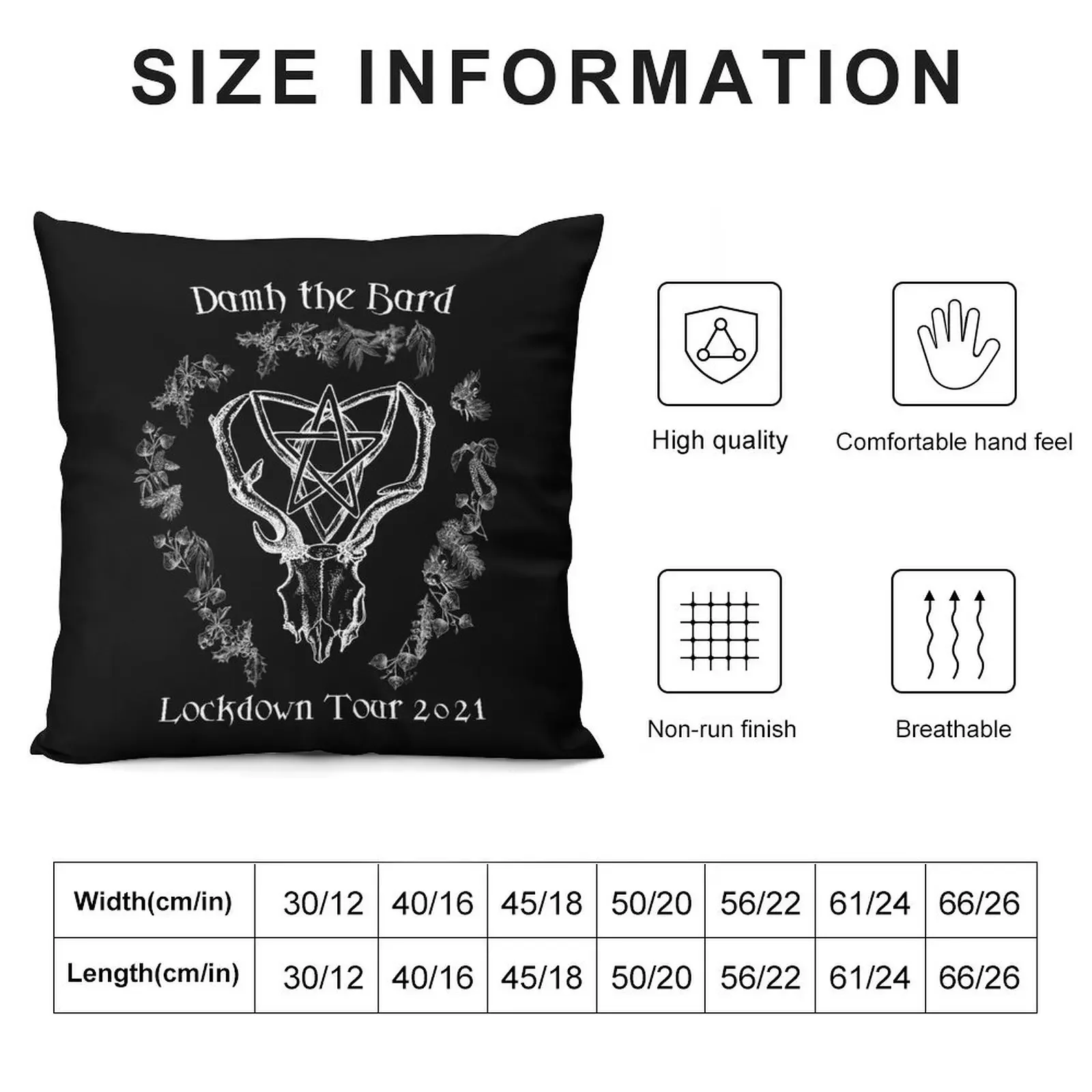 Damh the Bard Lockdown 21 (White image, transparent background) Throw Pillow Pillows Aesthetic Pillow Case pillow