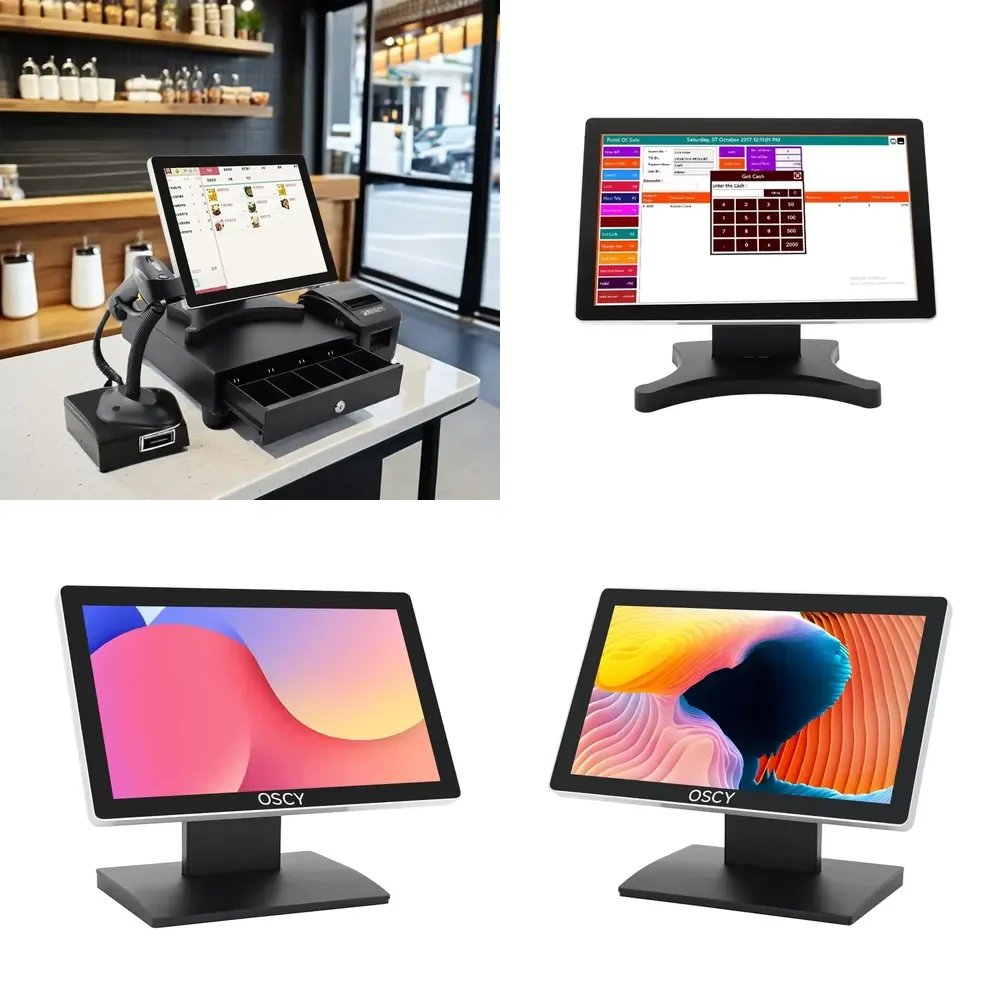 All-in-one 15.6 Inch Touch Display Pos Machine Coffee Shop Point of Sale With Billing System Efficient Checkout Counter